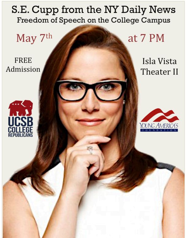 Noted Writer S E Cupp To Speak At Ucsb Citizens Journal