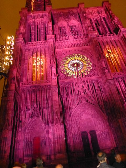 The Strasbourg Cathedral, and light show