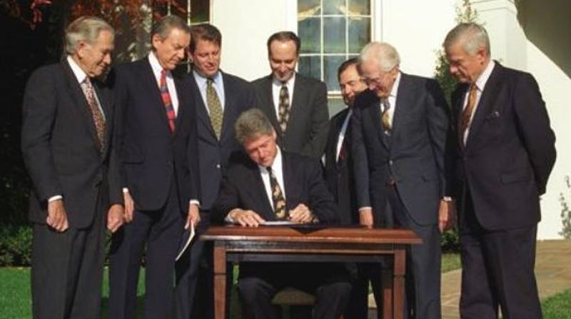 President Clinton signing RFRA into law