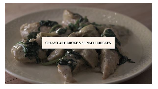 Recipe of the Week | Watch Fabio’s Kitchen: Creamy Artichoke & Spinach Chicken